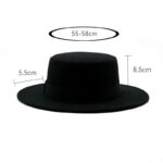 Autumn-Winter-Wool-Boater-Flat-Top-Hat-For-Women-s-Felt-Wide-Brim-Fedora-Hat-Jazz