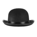 GEMVIE-Classic-Black-Felt-Derby-Hat-Lightweight-Bowler-Hat-Novelty-Costume-Hat-for-Party-Dress-Ups