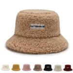 Lambswool-Unisex-Bucket-Hats-For-Women-Men-Winter-Outdoor-Sun-Visor-Panama-Fisherman-Cap-Letter-Embroidered