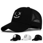 Men-Women-Smile-Face-Embroidery-Baseball-Caps-Cotton-Adjustable-Snapback-hats-Hip-Hop-mesh-Cap-summer