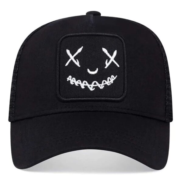 Men-Women-Smile-Face-Embroidery-Baseball-Caps-Cotton-Adjustable-Snapback-hats-Hip-Hop-mesh-Cap-summer-2