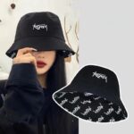 New-Double-sided-Wear-Bucket-Hat-Men-Women-Japanese-Graffiti-Letter-Outdoor-Sun-Hats-Unisex-Wide