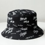 New-Double-sided-Wear-Bucket-Hat-Men-Women-Japanese-Graffiti-Letter-Outdoor-Sun-Hats-Unisex-Wide