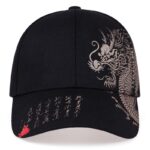 Unisex-Baseball-Cap-Black-Adjustable-Chinese-Style-Cap-Dragon-Print-Casual-Snapback-hats-Bone-Hip-Hop