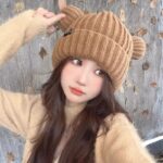 Y2K-Bear-Ears-Thicken-Hats-Women-Soft-Harajuku-Plush-Ear-Head-Protection-Cute-Knitted-Korean-Wool